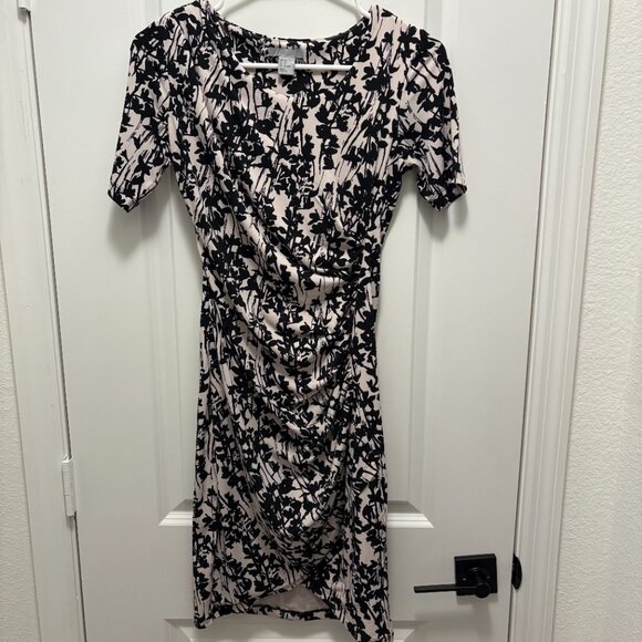 H&M Bodycon Black & Cream Dress Size XS EUC - Picture 3 of 8